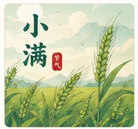 小满麦穗主题插画